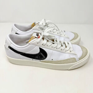 Nike Blazer Low 77 White Black Sail Leather Sneaker US Men's 7.5 DA6364-101 '21